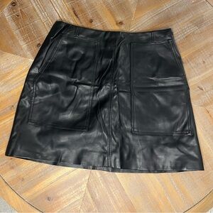 H&M Sleek Black Leather Skirt